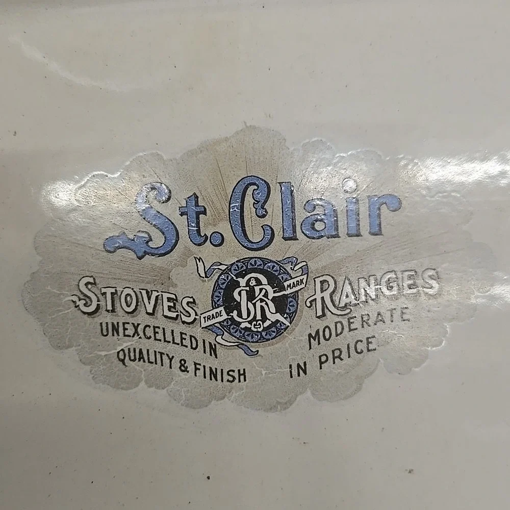 Vintage St. Clair Stoves & Ranges Porcelain Door‎ Advertisement